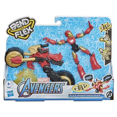 AVENGERS Hasbro Rider Iron Man Bend And Flex 15 Cm Multicolore
