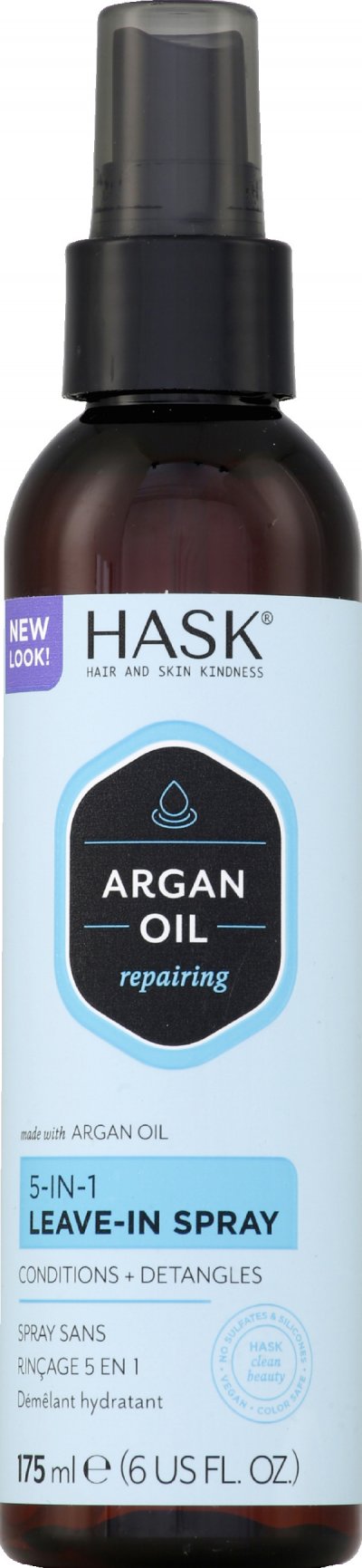 HASK  5en1 Huile d'Argan Spray Soin sans Rin&ccedil;age, 175 ml, 1 Unit&eacute;