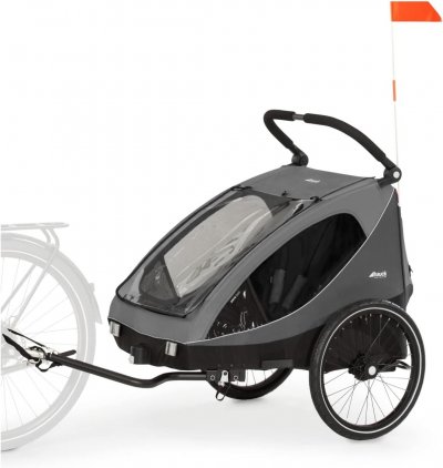 HAUCK  - H-51501-EN-000-S00 - Remorque V&eacute;lo Dryk Duo Gris