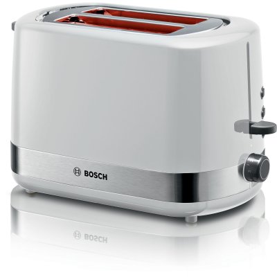 BOSCH Haushalt TAT6A511 Grille-pain avec grille sp&eacute;ciale viennoisieries blanc, acier inoxydable - 