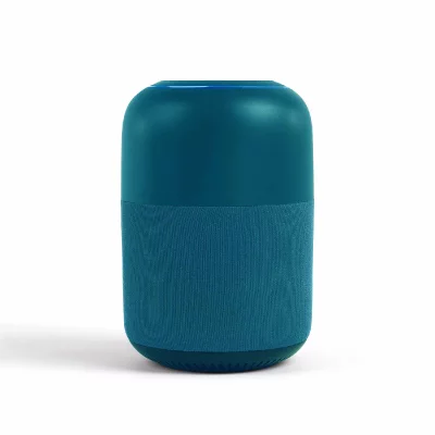 LIVOO Haut-parleur compatible Bluetooth en plastique bleu