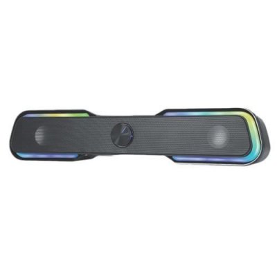 ALPHA OMEGA PLAYERS Haut Parleur Gaming Barre de son Sans Fil ALFES Black Illuminated 6W (2*3w)