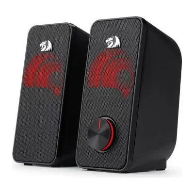 REDRAGON Haut-parleur st&eacute;r&eacute;o 2.0  STENTOR (GS500) 2x5W pour ordinateur avec r&eacute;tro