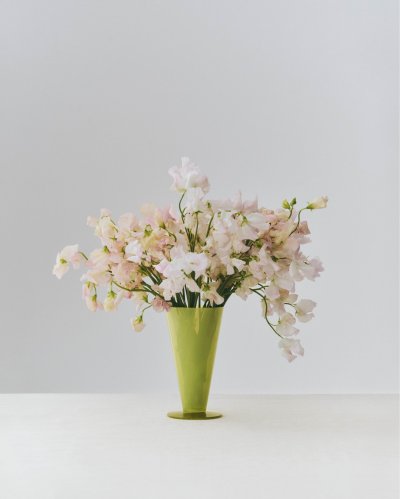 HAY  - Conical Vase S, &Oslash; 9,6 x H 18 cm, vert clair et citron fonc&eacute;