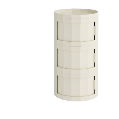 HAY - Facet Cabinet 30 avec pieds et roulettes, eggshell