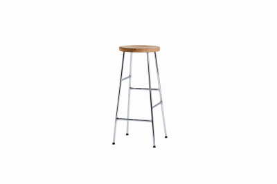 HAY Tabouret de bar Cornet - ch&ecirc;ne huil&eacute; - chrome - haut