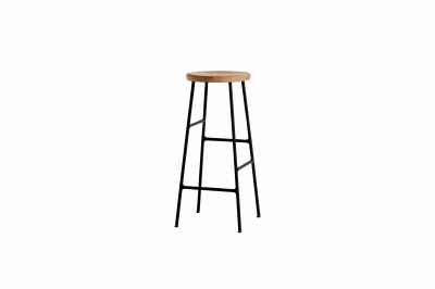 HAY Tabouret de bar Cornet - ch&ecirc;ne huil&eacute; - soft black - haut