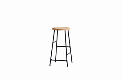 HAY - Tabouret de bar Cornet Low H&nbsp;65&nbsp;cm, ch&ecirc;ne huil&eacute; / noir