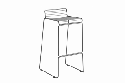 HAY Tabouret de bar Hee - gris asphalte - Hauteur d'assise 75 cm