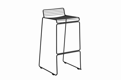 HAY Tabouret de bar Hee - Hauteur d'assise 75 cm - noir