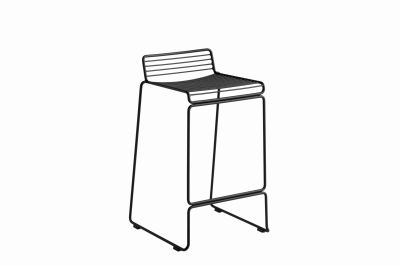 HAY Tabouret de bar Hee - noir - Hauteur d'assise 65 cm