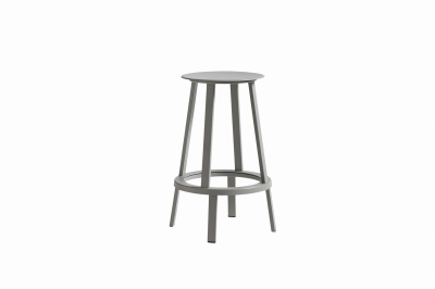 HAY Tabouret de bar Revolver Stool - Hauteur 65 cm - gris