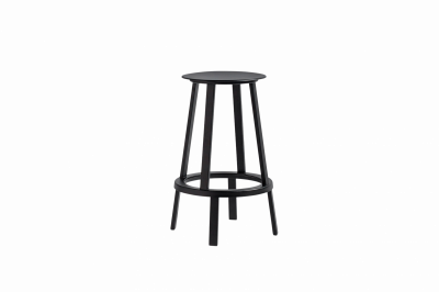 HAY Tabouret de bar Revolver Stool - noir - Hauteur 65 cm