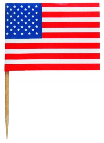 GENERIQUE Haza Original drapeaux Am&eacute;rique 30 pi&egrave;ces 6 cm rouge/bleu/blanc