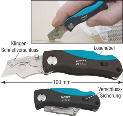 HAZET  2157-2 Mini-couteau pliant longueur&nbsp; 100 mm