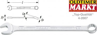 HAZET  600N-5.5 Cl&eacute; mixte 5.5 mm