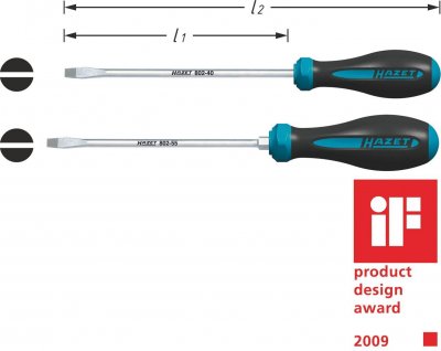 HAZET  802-120 Tournevis HEXAnamic/profil &agrave; fente Taille 2 x 12