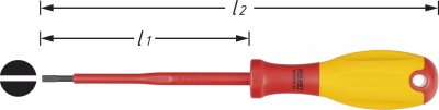 HAZET  810VDE-30 Tournevis d'&eacute;lectricien/profil &agrave; fente Taille 0,5 x 3
