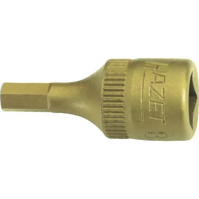 HAZET  8501-4 Douille m&acirc;le carr&eacute; creux 6,3 mm profil &agrave; 6 pans int&eacute;rieurs Taille 4