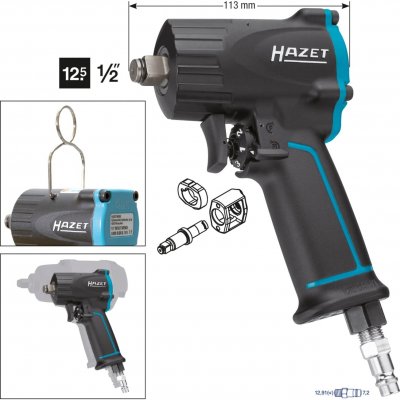 HAZET  9012M cl&eacute; pneumatique 1/2,1/4"" 10000 tr/min Noir, Percuteuse