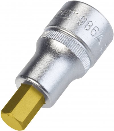 HAZET  986A-3/8 Douille m&acirc;le carr&eacute; creux 12,5 mm/profil &agrave; 6 pans int&eacute;rieurs Taille 3/8