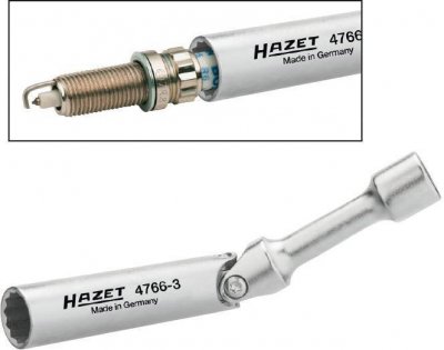 HAZET  Haze Z&uuml;ndkerzenschl&uuml;ssel 4766-3, Cl&eacute;s mixtes &agrave; cliquet