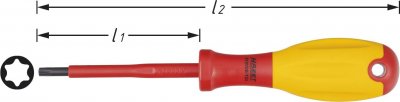 HAZET   VDE Tournevis Torx Taille (tournevis) T 20 Longueur de la lame: 80 mm 1 pc(s) 