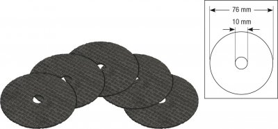 HAZET  Kit de disques &agrave; tron&ccedil;onner - Nombre d'outils: 5 - 9033-010/5