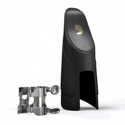 D ADDARIO RICO HBC1S - Ligature H et couvre-bec - clarinette basse, argent&eacute;e