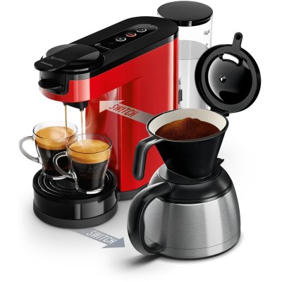 PHILIPS Hd6592/84 cafeti&egrave;re &agrave; dosette ou capsule  switch rouge