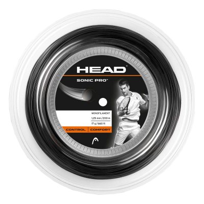 HEAD  cordage de tennis sonic pro noir 200 m noir noir 1,25