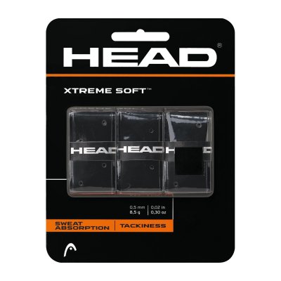 HEAD  Racket Xtreme Soft Tennis/padel/squash Overgrip 3 Units Noir