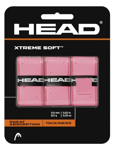 HEAD  Racket Xtreme Soft Tennis/padel/squash Overgrip 3 Units Rose