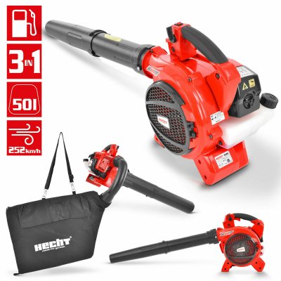 BB LOISIR Hecht 9280 Aspirateur souffleur broyeur essence 3en1 252km/h 50 l moteur &agrave; deux temps