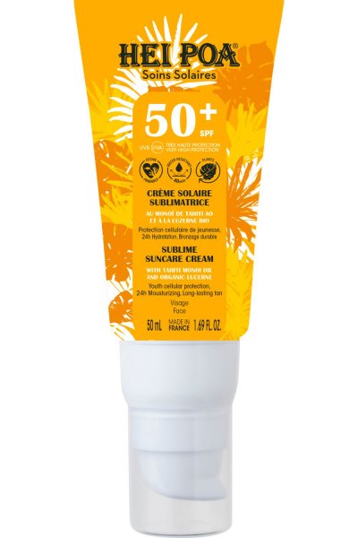 HEI POA  Cr&egrave;me Solaire Visage Spf50+ 50 ml - Tube-Pompe 50 ml