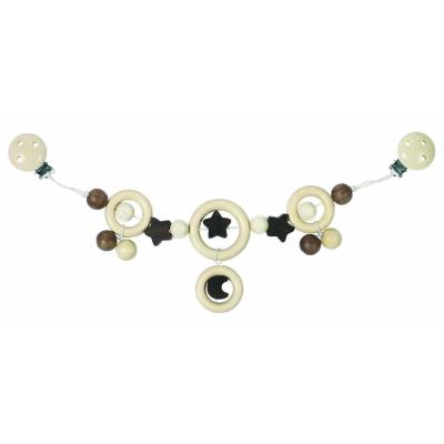 HEIMESS NATURE Heimess 733720 - Hochet - Cha&icirc;ne De Poussette Avec Clips - Lunes Et Etoiles