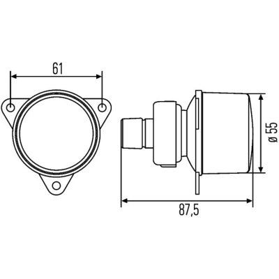 HELLA  2Ba 008 221-001 Feu Clignotant - Halog&egrave;ne - Limpide