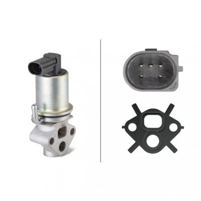 HELLA  6Nu 010 171-371 Vanne Egr - &Eacute;lectronique - 5P&ocirc;le - Avec Joint D'&Eacute;tanch&eacute;ite