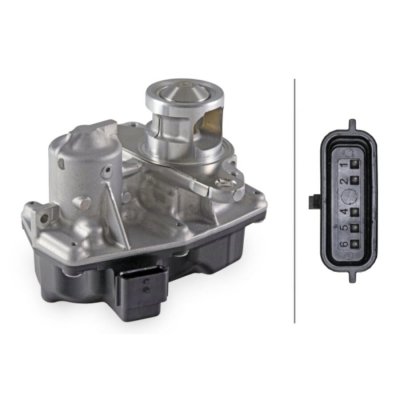 HELLA  6Nu 014 864-431 Vanne Egr - &Eacute;lectrique - 6P&ocirc;le - Sans Joint D'&Eacute;tanch&eacute;ite