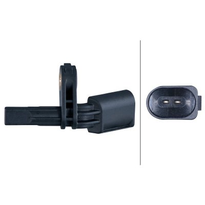HELLA  6Pu 012 039-021 Capteur, Vitesse De Roue - 12V - 2P&ocirc;le - Essieu Avant Droit - Sans C&acirc;ble
