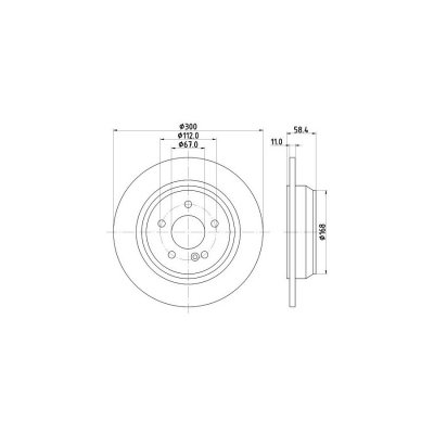 HELLA  8Dd 355 106-891 Disque De Frein - 50271Pro - Rev&ecirc;tu