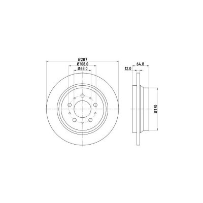 HELLA  8Dd 355 107-091 Disque De Frein - 50284Pro - Rev&ecirc;tu
