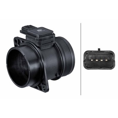 HELLA  8Et 009 142-421 D&eacute;bitm&egrave;tre De Masse D'Air - 4P&ocirc;le - Tubulure