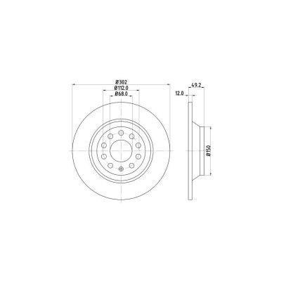 HELLA  PAGID Jeu de 2 disques de frein 8DD 355 111-181 AUDI A6