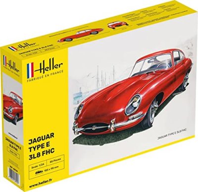 HELLER  - 80709 - Jaguar Type E 3l8 Fhc - 85 Pi&egrave;ces - Echelle 1/24