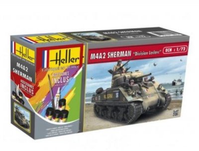 HELLER  Maquette, 56894, m4a2 sherman division leclerc,1/72