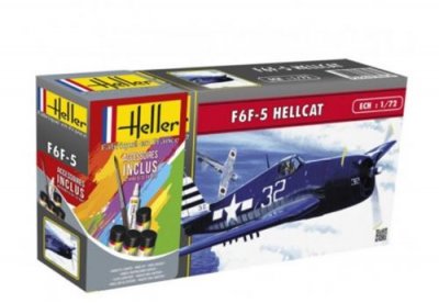 NO NAME Heller STARTER KIT (Kit de d&eacute;marrage) F6F Hellcat-1/72 - Maquette d'a