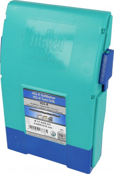 HELLER  tools 177375 foret acier set "901" en hss, argent