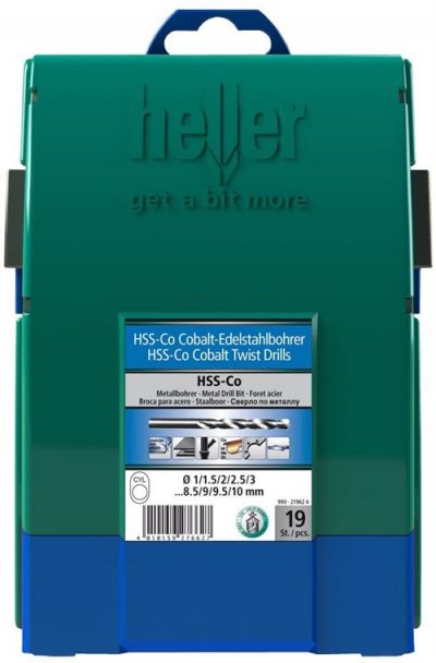 HELLER  Tools 219624 Foret acier set""990"" en acier inoxydable/cobalt/HSS, Argent