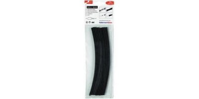HELLERMANNTYTON  - Lot de 10 gaines thermo r&eacute;tractables noires his-3-bag-3/1 200mm